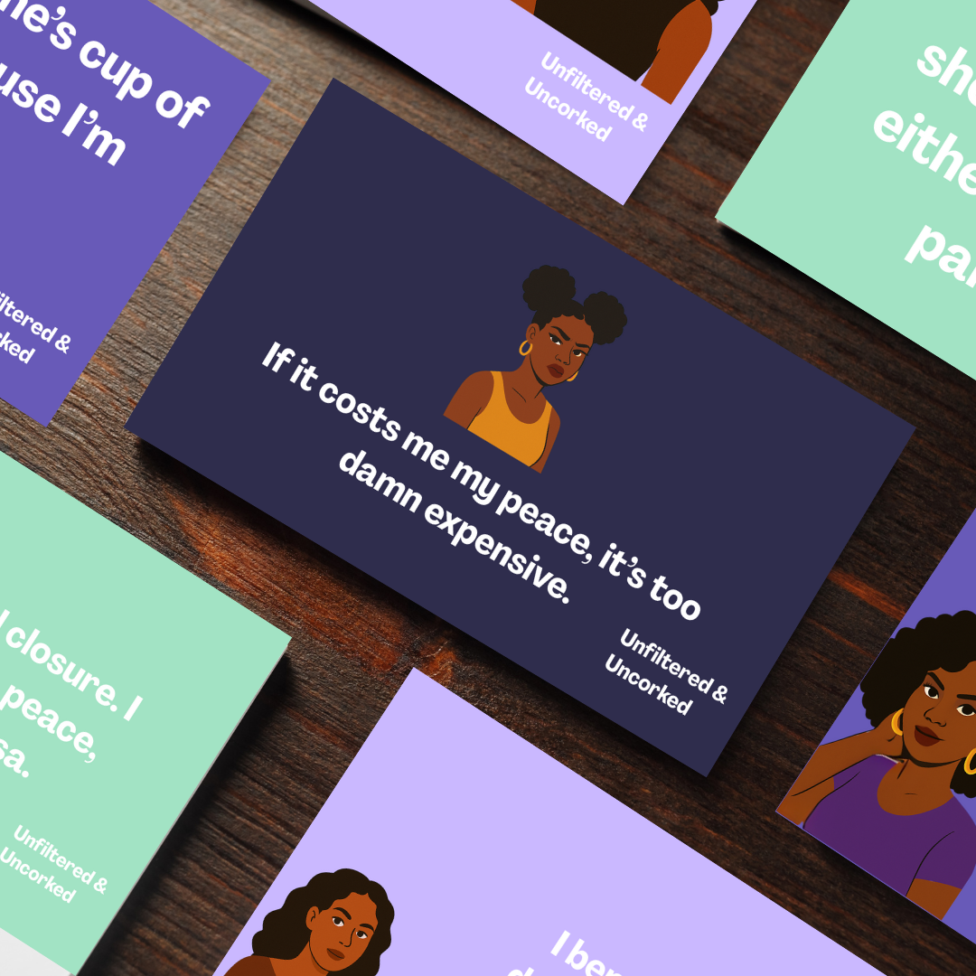 💅🏾Affirmations with Attitude™ – 31 Printable Cards for Women Who Don’t Whisper Their Worth