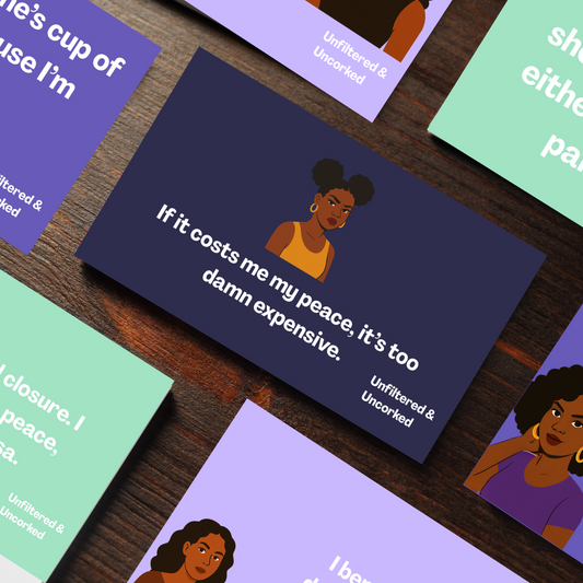 💅🏾Affirmations with Attitude™ – 31 Printable Cards for Women Who Don’t Whisper Their Worth
