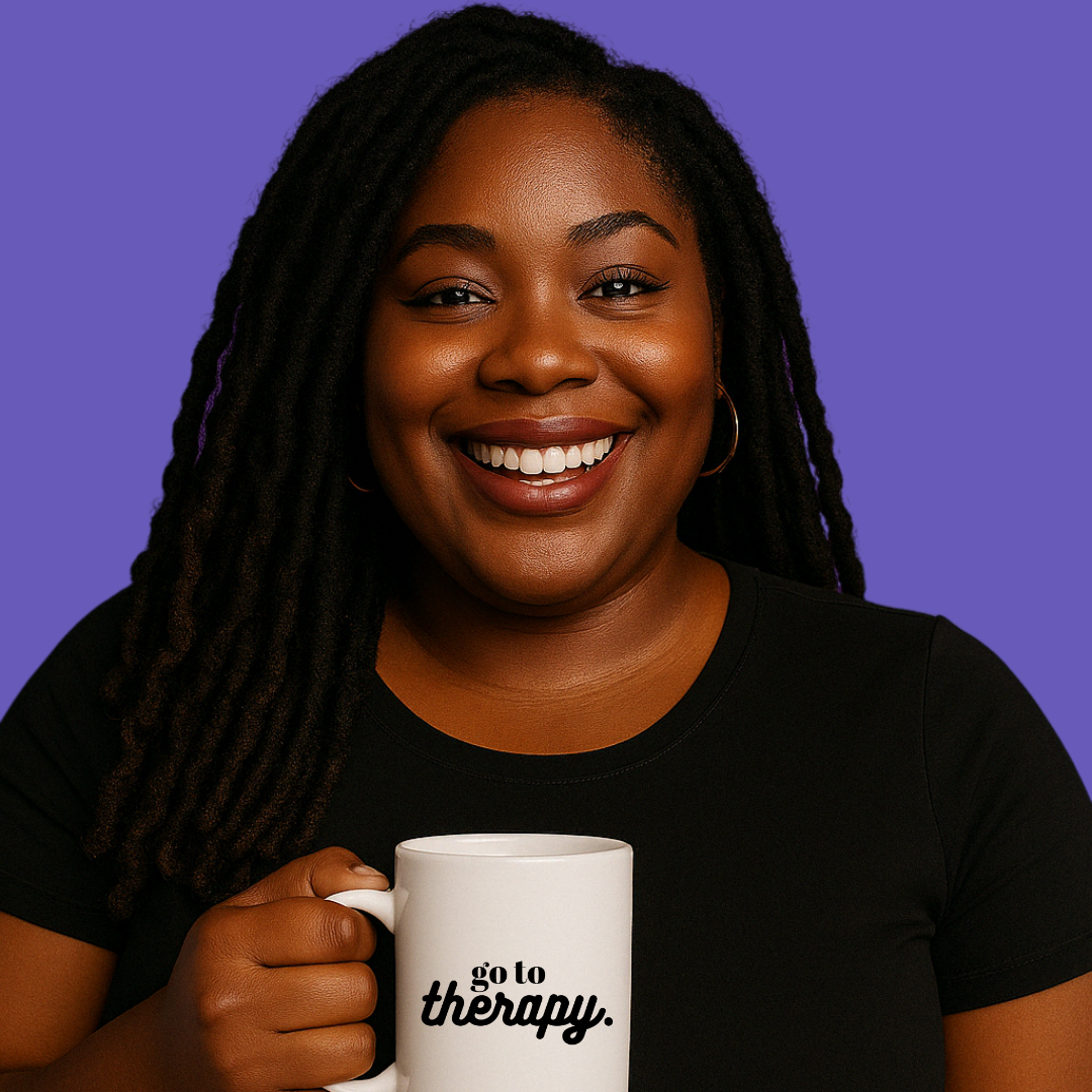 Go to Therapy. ☕🛋️✨ | Mug - Black