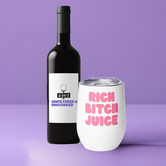 🍷💅🏾 Rich Bitch Juice | Tumbler - Pink