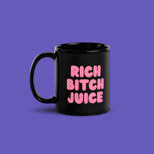 Rich Bitch Juice ☕💅🏾 | Mug - Black