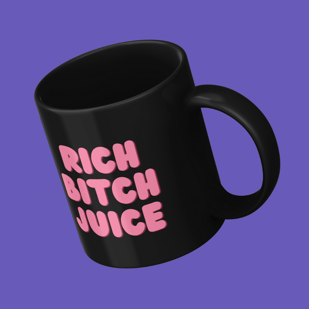 Rich Bitch Juice ☕💅🏾 | Mug - Black