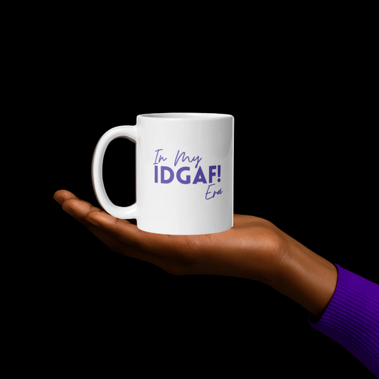 In My IDGAF Era ☕💅🏾 | Mug - Purple