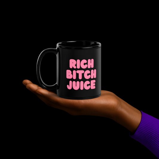 Rich Bitch Juice ☕💅🏾 | Mug - Black