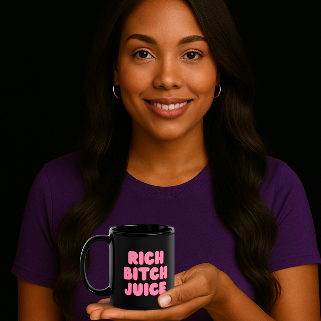 Rich Bitch Juice ☕💅🏾 | Mug - Black