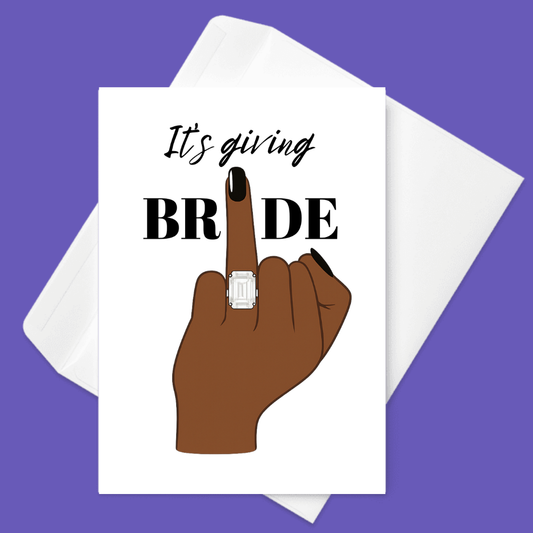 It's Giving - Funny Engagement Card for Black Women