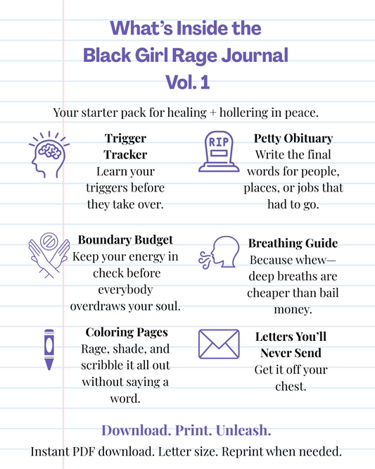 Black Girl Rage Journal – Rage Journal Printable