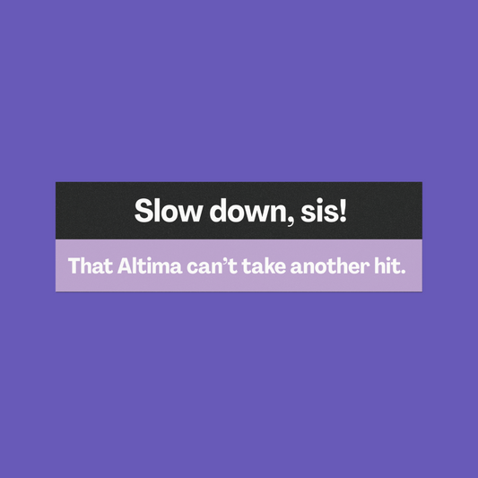 Slow Down, Sis! That Altima Can’t Take Another Hit 💥 | Bumper Magnet