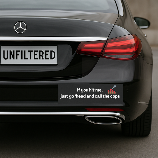 If You Hit Me, Just Go ‘Head and Call the Cops 💅 | Bumper Magnet