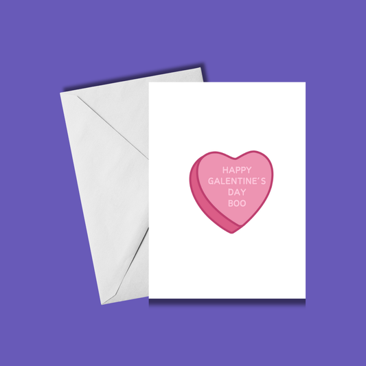 Happy Galentine's Day Boo Candy Heart Card ๐๐| Galentine's Day Card