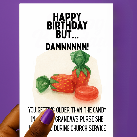 π HBD But DAMNNNN | Birthday card