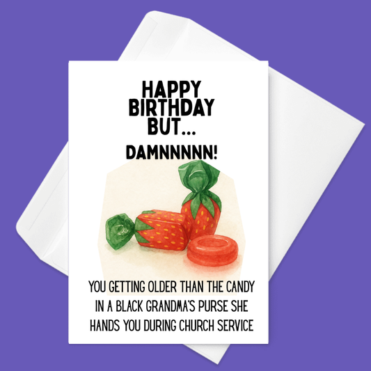 π HBD But DAMNNNN | Birthday card