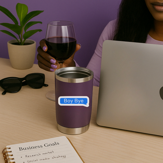 โ๐พBoy Bye Waterproof | Wine Glass/Tumbler Sticker