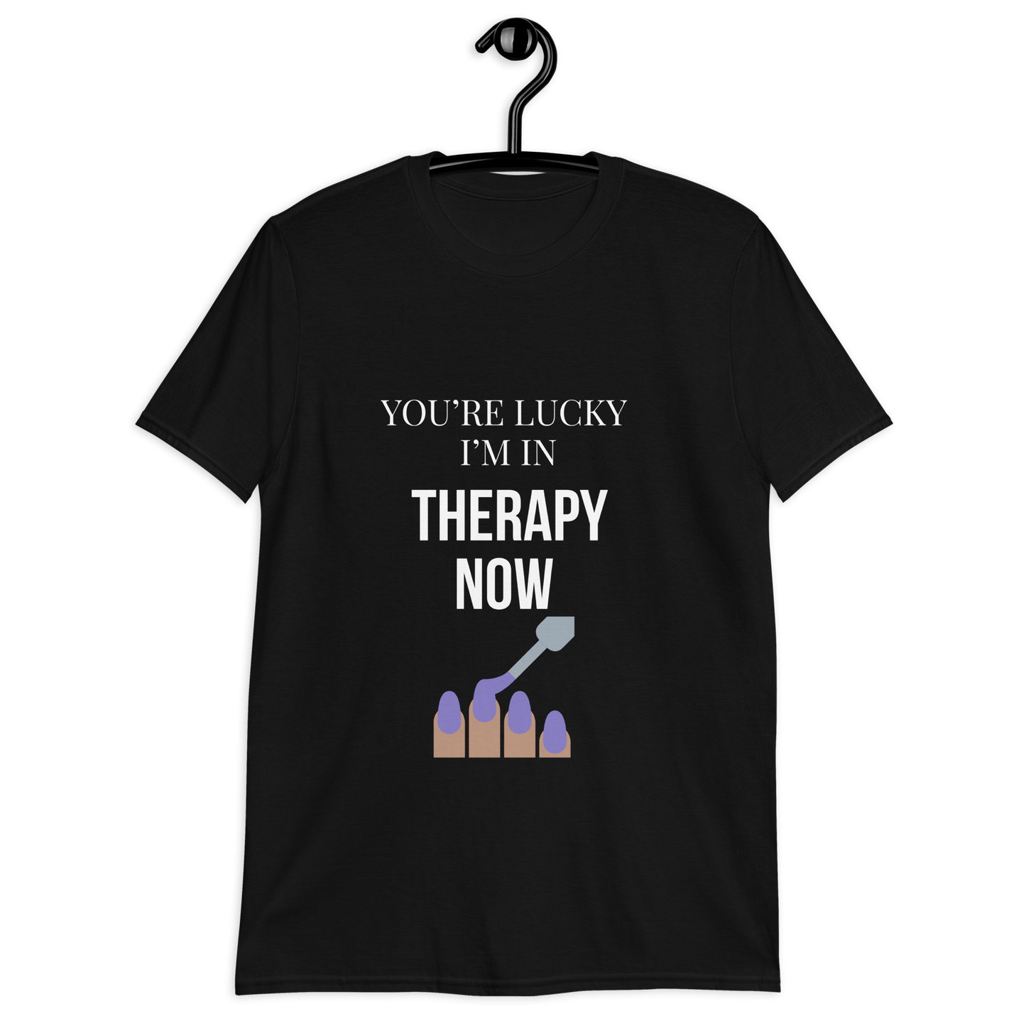 You’re Lucky I’m in Therapy Now Shirt – Funny Black Girl Tee, Funny Mental Health Shirt, Sassy Graphic T-Shirt, Petty Healing Era Shirt for Women