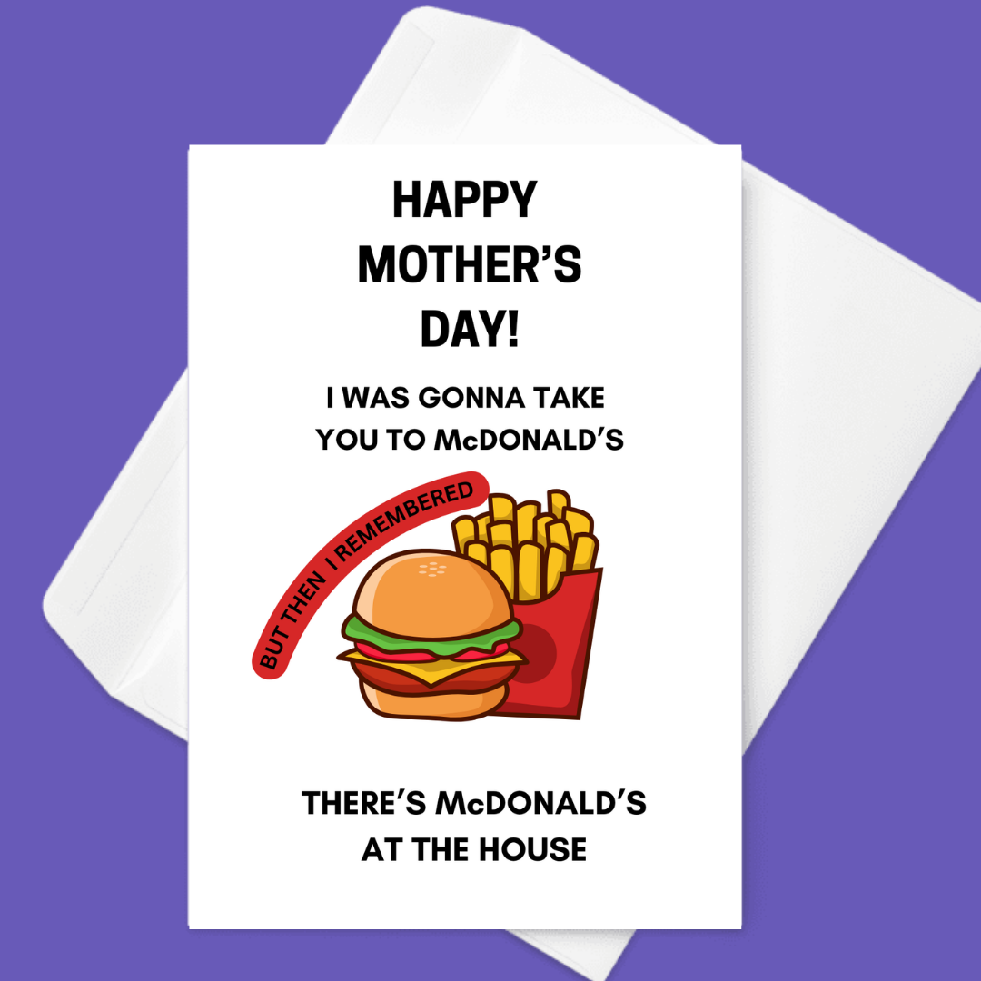 🍔🍟 McDonald’s At The House | Mother’s Day Card
